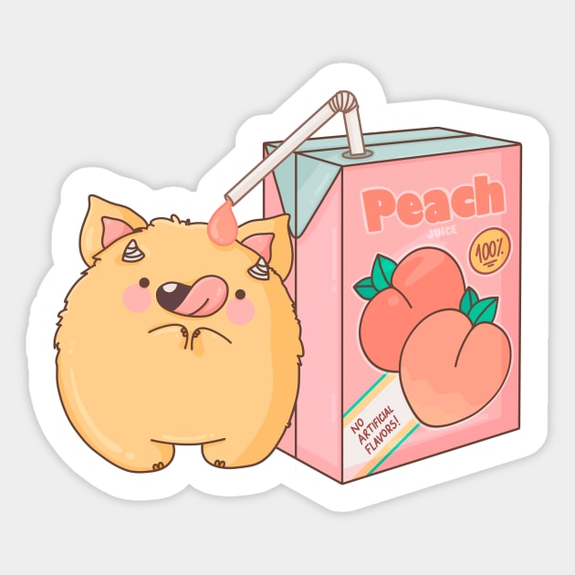 Stanley loves peaches Sticker by Lani89